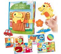 hahaland Livre d'Activités Bébé 1 2 3 Ans Jouet Montessori pour Enfants - Livre Montessori en Tissu pour Bebe Développer Les Habitudes de Vie, Motricité Bébé Cadeau pour Enfant 18 Mois + Garçon Fille