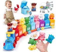 hahaland Montessori Jouet Bebe 2 3 Ans - Jouet Animaux de La Ferme pour Enfants pour Compter, Associer et Trier, avec Marionnettes à Doigts, Jeu Educatif pour Enfants de 1 2 3 4 Ans