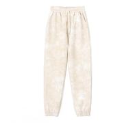 HahaNice Pantalon de jogging pour garçons et filles - Taille élastique - 5 à 14 ans, beige, 7-8 ans