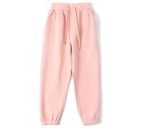 HahaNice Pantalon de sport pour filles - Pantalon de survêtement pour garçons et filles - 5 à 12 ans, rose, 8-9 ans