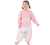 HAHASHOW Bebe Gigoteuse avec Jambes 5-6 Ans Manches Longues Rose | Lavable en machine, Fermeture éclair bidirectionnelle, 1.5 Tog, Tissu en polyester doux, Adapté à toutes les saisons