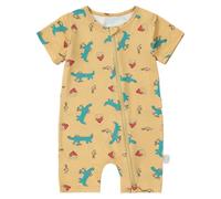 HAHASHOW Body Bébé en Fibre de Bambou - Pyjama Bébé Garçon à Manches Courtes avec Double Fermeture Éclair - Grenouillère Bébé d'Été - Vêtements Bébé Confortables et Respirants 3-6 mois Motif crocodile