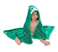 HAHASHOW Garçon Fille Bambou Viscose Capuchon Serviette de Bain, Serviette avec Un Design d'animal Mignon, Grande Et Absorbante Serviette De Bambin pour Nouveau-né,Vert Crocodile 75 * 75 cm.