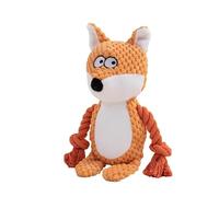 HAHIII Jouet à mâcher en Peluche Crue for Petits articulations, Indestructible, résistant aux morsures, couineur for Chiots, hochet for Chiens, Jouets for Animaux de Compagnie(Fox)