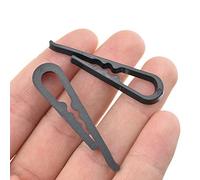 HAHIYO Lot de 120 pinces crocodiles en plastique noir en forme de U, pinces à linge, pinces pliantes avec dents pour couture de salle de couture, chaussettes, cravates, pantalons, fixation du tissu à