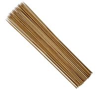 HAHIYO Lot de 40 piquets en bambou naturel carbonisé de 40,6 cm pour plantes de jardin en bois de bambou pour orchidées, tomates en pot, intérieur et extérieur