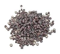 HAHIYO Lot de 500 micro liens en silicone pour extensions de cheveux Marron 5 x 3 x 3 mm