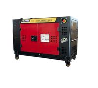 Hahn & Sohn Groupe électrogène diesel HDE-18000SA3-10000W Puissance max - AVR, démarrage électrique & roues, 75 dB - Générateur de courant pour chantier, maison, agriculture - Groupe électrogène de