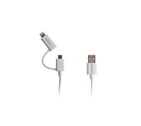 Hahnel câble usb de charge et de synchronisation 2 en 1 ports micro usb et apple lightning