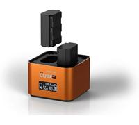 Hahnel - Procube 2 - Dslr Duo Charger - For Sony - Eu/Uk/Usa Plug - Chargeur Pour Les Batteries Np-Bx1,Np-Fw50,And Np-Fz100 - Built-In Usb Charging Ports & Aa Slots 1000 572.0 Orange
