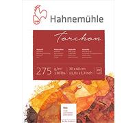 Hahnemühle - Bloc collé 4 côtés - Britannia - 30x40cm - 275g/m² - 20 feuilles - Grain torchon