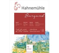 Hahnemühle Lot de 20 feuilles de papier pour aquarelle Bordeaux 250 g/m² 24 x 32 cm