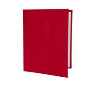 Hahnemühle Mini album photo - Couverture en lin avec logo Hahnemühle gravé - 10 x 15 cm - 20 compartiments - Espace pour 40 photos - Rouge