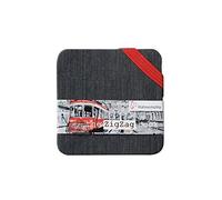 Hahnemühle Mini Zig-Zag Book Carnet de croquis aquarelle Leporello 5 x 5 cm, blanc naturel, avec élastique rouge