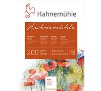 Hahnemühle Papier à aquarelle fabriqué à la main 20 feuilles 200 g/m² 24 x 32 cm Grain fin