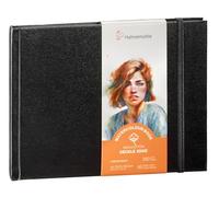 Hahnemühle Watercolour Book Deckle Edge Livre d'aquarelle avec bords déchirés, 100 % coton, 250 g/m², mat, 30 feuilles/60 pages (environ 20,5 x 15,3 cm, format paysage)