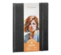 Hahnemühle Watercolour Book Deckle Edge Livre d'aquarelle avec bords déchirés, 100 % coton, 250 g/m², mat, 30 feuilles/60 pages (environ 10,3 x 15,3 cm/format portrait)