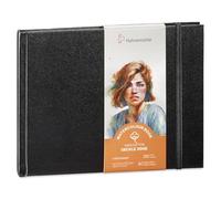Hahnemühle Watercolour Book Deckle Edge Livre d'aquarelle avec bords déchirés, 100 % coton, 250 g/m², mat, 30 feuilles/60 pages (environ 15,3 x 10,3 cm, format paysage)
