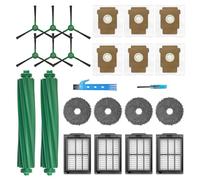 HAHONG Accessoires pour robot aspirateur iRobot Roomba Plus 505/405 Combo Pièces de rechange 22 packs 2 brosses principales, 4 filtres HEPA, 6 brosses latérales, 4 serpillères (pour Plus 505/405)