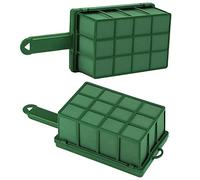 Hahood Lot de 2 Cages en Mousse pour Arrangement Floral en Mousse avec poignée, Support rectangulaire pour Fleurs fraîches, décoration de fête à la Maison, 30 x 12 x 7,9 cm