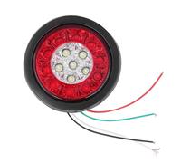 HAHUJZXK 12-24V Feux Arrière 16 Lampe LED Feu Arrière Rond Rouge Blanc Couleur de la Lumière Clignotant Lumineux Assemblage de Feux Arrière pour Camions Remorques RV
