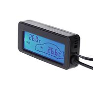 haia7k4k Mini thermomètre numérique d'intérieur et d'extérieur pour voiture avec écran LCD 12 V et capteur de câble de 1,5 m