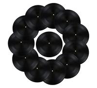 Haiabei Lot de 24 faux disques vierges vintage de 30,5 cm pour décoration murale de maison, studio, chambre, style hip-hop, rock