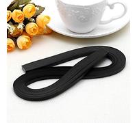 haiaxx 120 Rayures Papier Quilling 5mm Largeur Couleur Unie Papier Origami Bricolage Artisanat à la Main Couleur Unie Papier Origami Noir