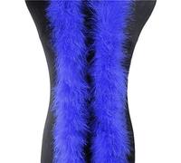 Haiaxx 2 Mètres de Plumes de Marabout Boa pour Sapin de Noël, Ruban de Dinde, Robe de Mariée, Châle, Bricolage et Artisanat - Bleu