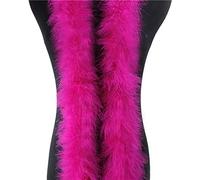 haiaxx 2 mètres de plumes de marabout boa sapin de Noël plumes de dinde ruban robe de mariée châle bricolage artisanat bricolage plumes rose vif