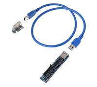 haiaxx Add on Card pieceI Adaptateur Express USB 3.0 Raiser Extender pieceIE Riser Card USB 3.0 pieceI-E SATA pieceI E Riser pieceI Express X1 à X4 Slot PCI-E X4 Slot Board Adapter