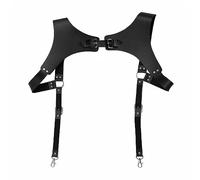haiaxx Bretelles en Cuir PU pour Hommes, Harnais Vintage pour Hommes, vêtements Punk, Sangle de Poitrine, Ceinture d'épaule, Accessoires