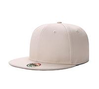 HAIBI Casquette De Baseball,Acrylique Plaine Snapback Chapeau Adulte Hip Hop Casquette De Baseball Hommes Femmes Loisirs en Plein Air Baseball Chapeau Plat, Beige