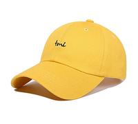 HAIBI Casquette De Baseball,Casquette pour Hommes Ton De Baseball Casquette pour Femme Chapeau De Papa Longue Visière Solide Chapeau D'Extérieur Visière Streetwear, Jaune