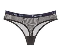 HAIBI Femme Culotte Slips Sexy Transparent Invisible Panties Ladies Seamless Briefs Panty Underwear Sport Thongs G-String, 3Pcs Noir, L