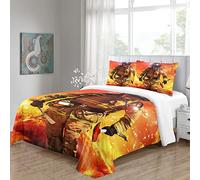 HAIBING Parure de Lit 1 Personnes en Microfibre avec Fermeture Éclair, 3D Soldat Pompier Rouge Motif Housse De Couette 140x200cm Et 2 Taie d'oreiller 65x65cm, Literie Imprimé Parure De Lit Enfant