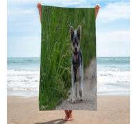 HAICAO Serviette de Plage Chien SéRéNa Serviette de Bain 90x180cm Serviette de Plage en Microfibre Drap de Plage sans Sable Drap de Plage Douce Serviette de Sport Séchage Rapide