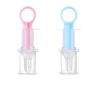 HAICN Lot de 2 seringues orales pour bébé - Distributeur de liquide en silicone - Entrée de liquide des deux côtés - Anti-étranglement - Pour nourrissons et nouveau-nés