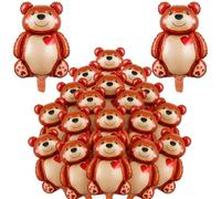 HAICN Lot de 20 mini ballons en forme de cœur rouge pour la Saint-Valentin, un anniversaire de mariage, une fête, des décorations romantiques