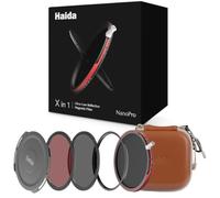Haida 82MM U-LR Magnetic X in 1 Filter 1-5 Stops CPL-VND+ 3-7 Stops Enhancer + Magnetic Mist Black 1/4 +Adapter Ring +Lens Cap + Brown Filter Case（ NanoPro Series Red&Black）