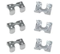 Haidong Lot de 6 colliers de serrage plaqués zinc - Double corde robuste - Pince à boucle en métal - Convient pour les cordes de 0,95 cm, 1,27 cm, 1,5 cm et 0,6 cm