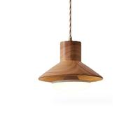 HAIDU Abat-Jour de Lustre en Bois, Lampe Suspendue à Montage encastré de Style Minimaliste Japonais, Suspension à tête Unique à vis E27, plafonnier de Chevet d'îlot de Cuisine de Porche
