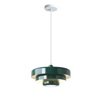 HAIDU Lampe Suspendue de Style Minimaliste français, Lustre à tête Unique avec Base E27, Abat-Jour créatif en métal Multicouche, luminaires décoratifs pour Hall d'exposition, Bureau, Salon