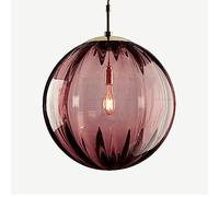 HAIDU Luminaires de plafond à vis E27, abat-jour de lampe suspendue en verre coloré sphérique créatif, lustre de style minimaliste français, suspension de décoration de balcon de bar KTV