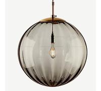 HAIDU Luminaires de plafond à vis E27, abat-jour de lampe suspendue en verre coloré sphérique créatif, lustre de style minimaliste français, suspension de décoration de balcon de bar KTV