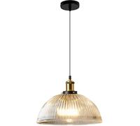 HAIDU Lustre à une tête avec douille E27, abat-jour en verre de style industriel, plafonnier encastré, luminaires décoratifs pour salles à manger, bars, bureaux