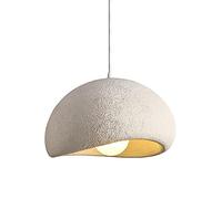 HAIDU Lustre de Plafond à tête Unique à vis E27, Abat-Jour de Lampe à Suspension en résine, Suspension à encastrer de Style Minimaliste Japonais, luminaire de Plafond de café de Restaurant d'étude