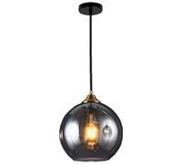 HAIDU Lustre de style industriel moderne, abat-jour en verre à vis E27, suspension encastrée, luminaire décoratif pour chambre, salle à manger, bar