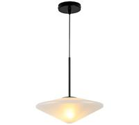 HAIDU Lustre de style industriel moderne, douille E27, abat-jour en verre, suspension encastrée, luminaire décoratif pour salon, chambre, couloir