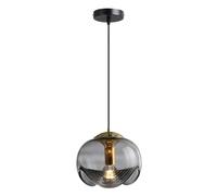 HAIDU Lustre de style industriel nordique, suspension en verre à vis E27, plafonnier encastré, luminaire décoratif suspendu pour salon, salle à manger ou bar